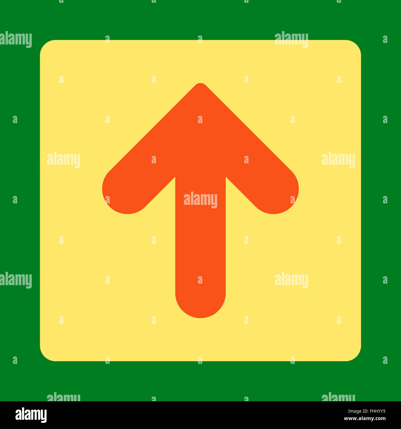 Arrow Up flat orange and yellow colors rounded button Stock Photo - Alamy