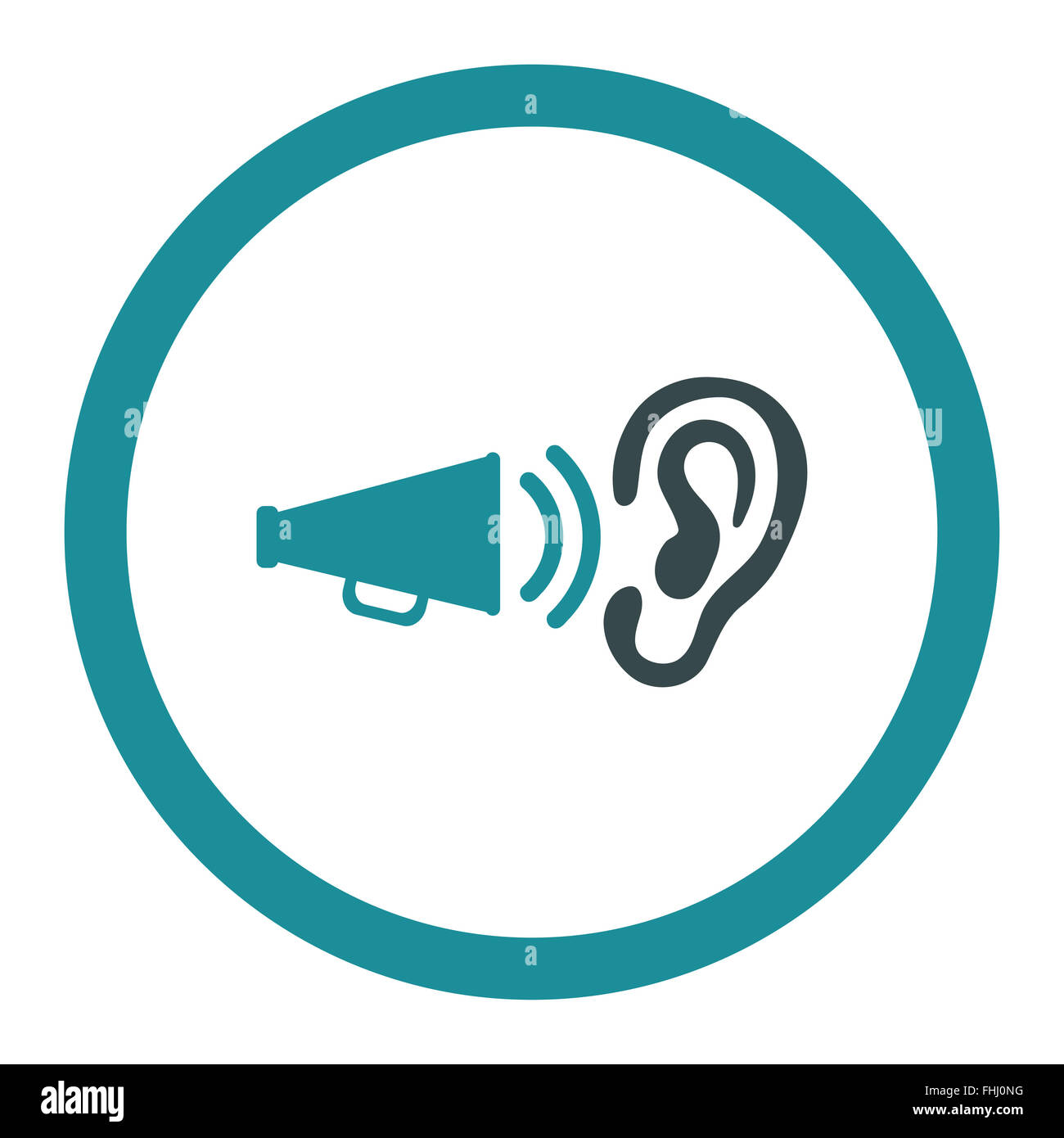 Advertisement flat soft blue colors rounded vector icon Stock Photo - Alamy