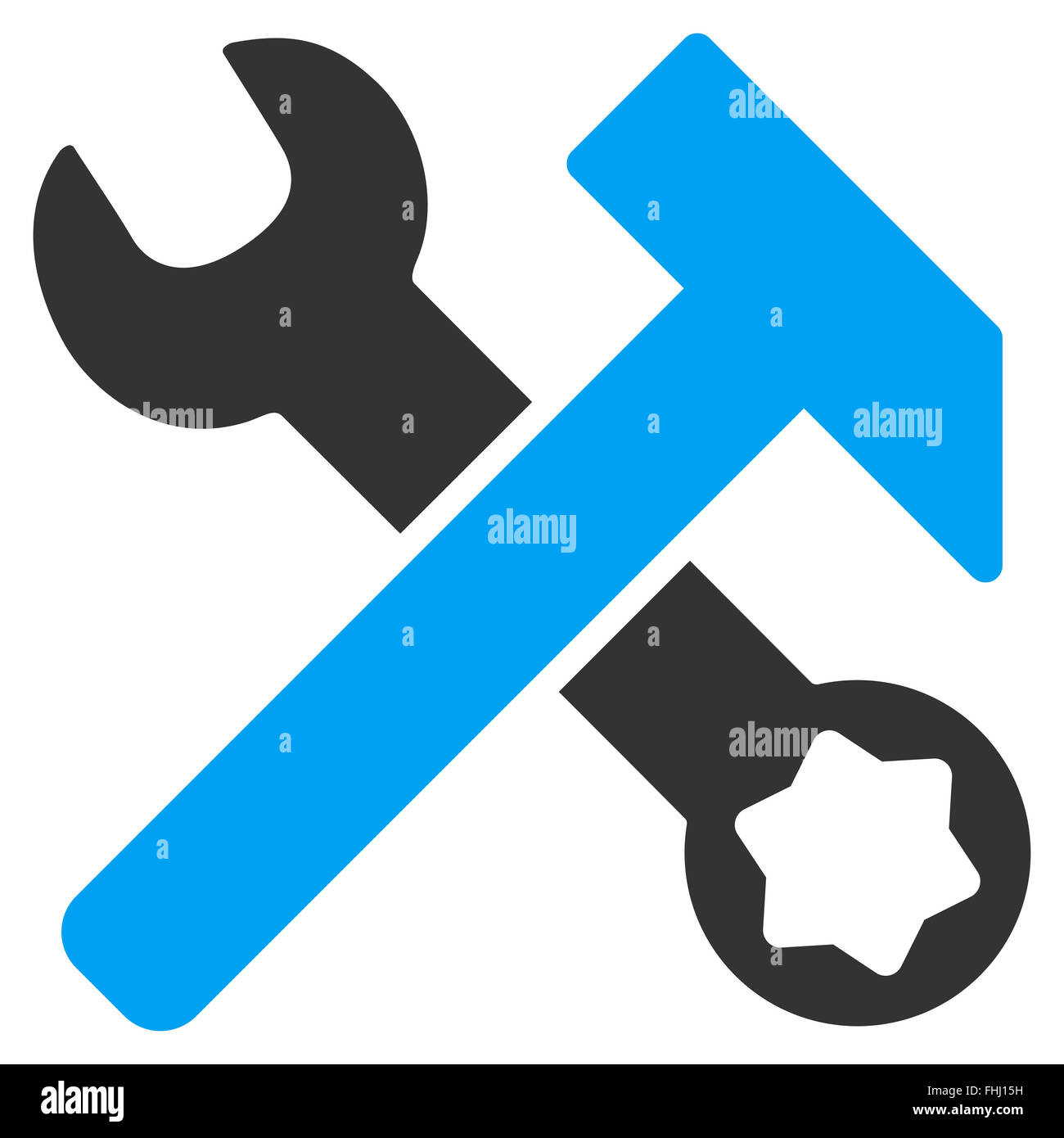 Hammer And Wrench Icon Stock Photo Alamy