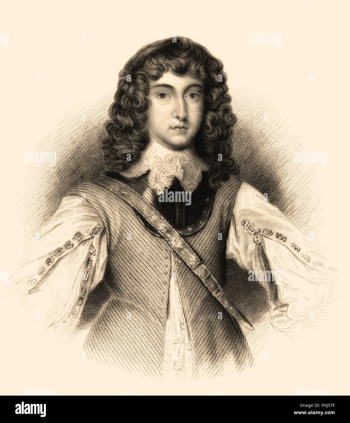 Prince Rupert of the Rhine, 1619-1682, a German soldier, admiral, scientist, sportsman, colonial governor Stock Photo