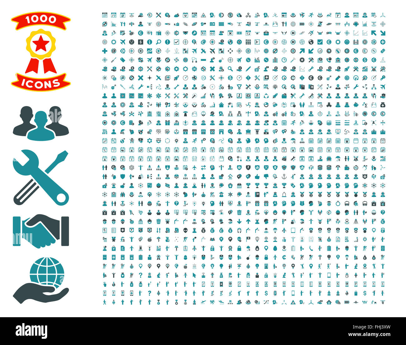 Set Of 1000 Flat Vector Icons Stock Photo - Alamy