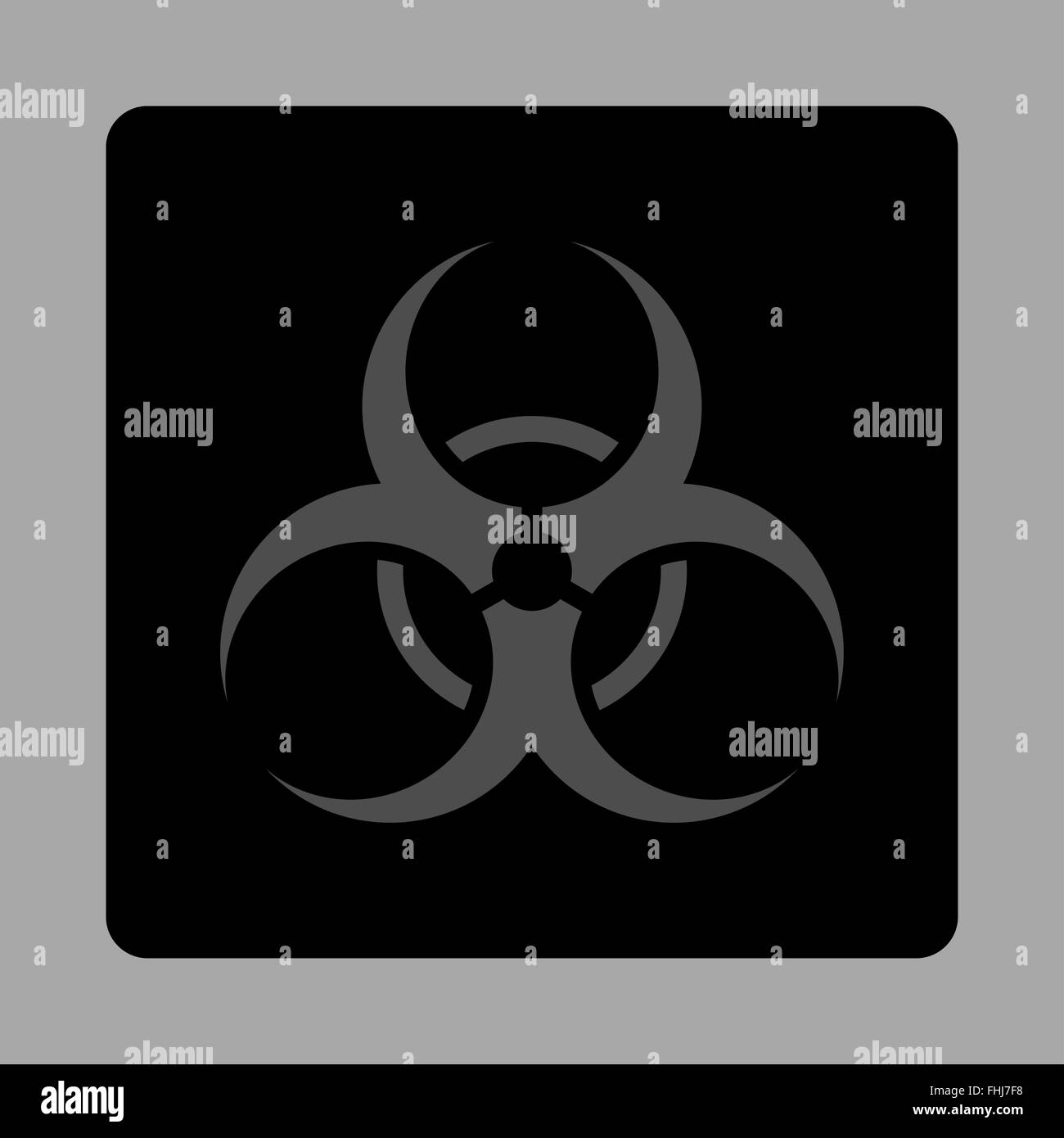 Biohazard Symbol Rounded Square Button Stock Photo Alamy