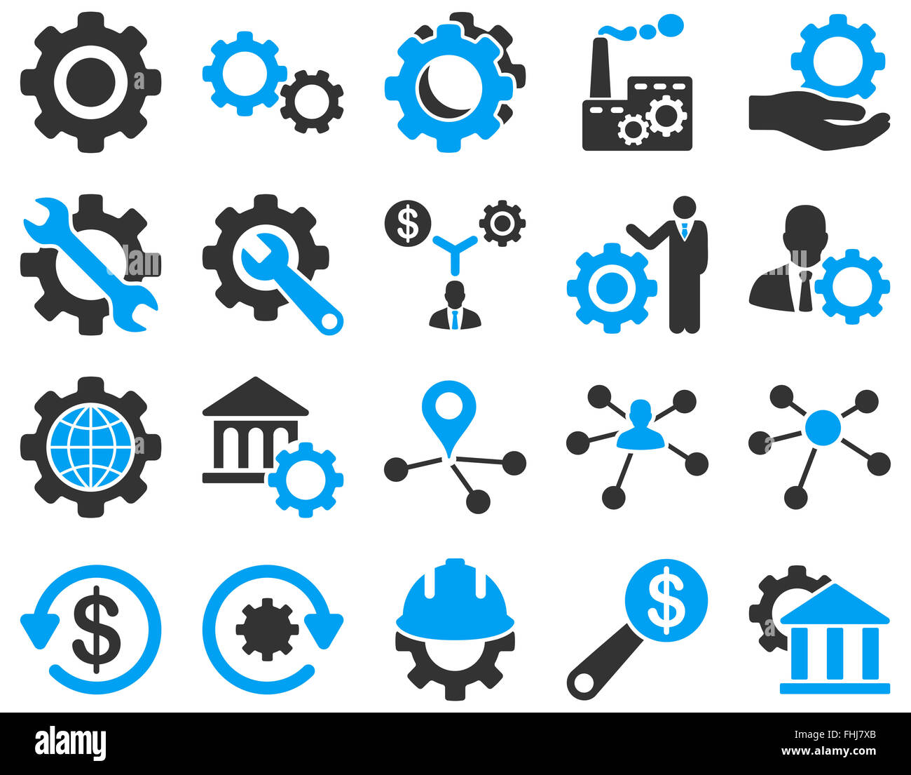 Settings and Tools Icons Stock Photo