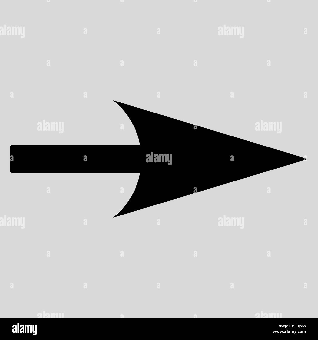 Arrow Axis X flat black color icon Stock Photo - Alamy