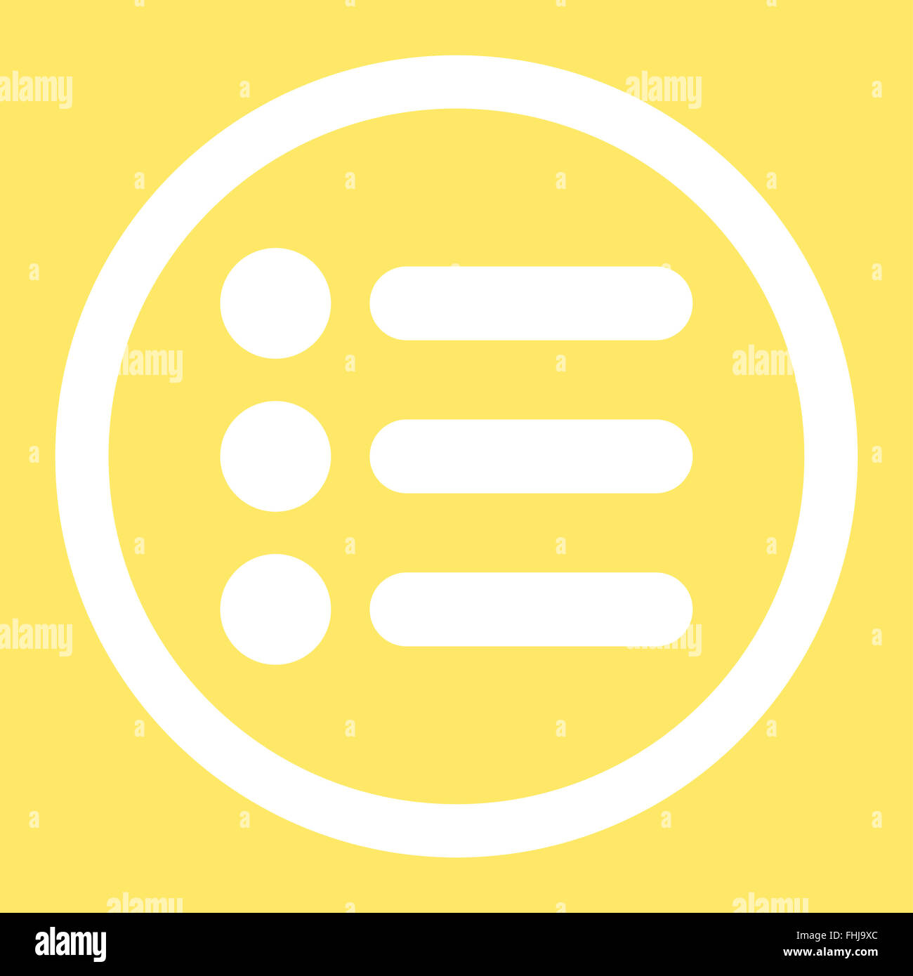 Items flat white color rounded raster icon Stock Photo - Alamy