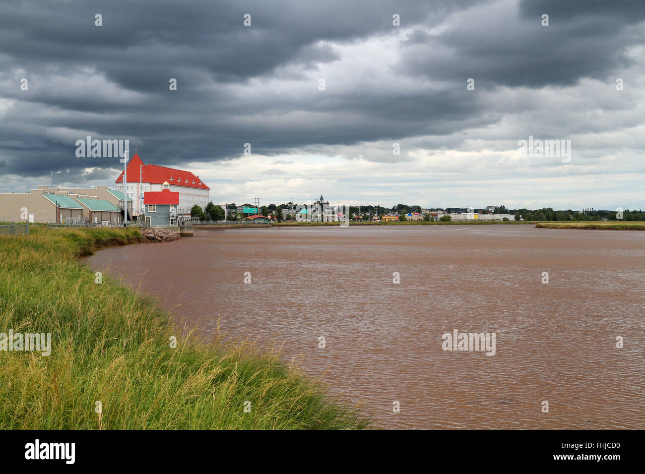 Petitcodiac River at High Tide Stock Photo Alamy