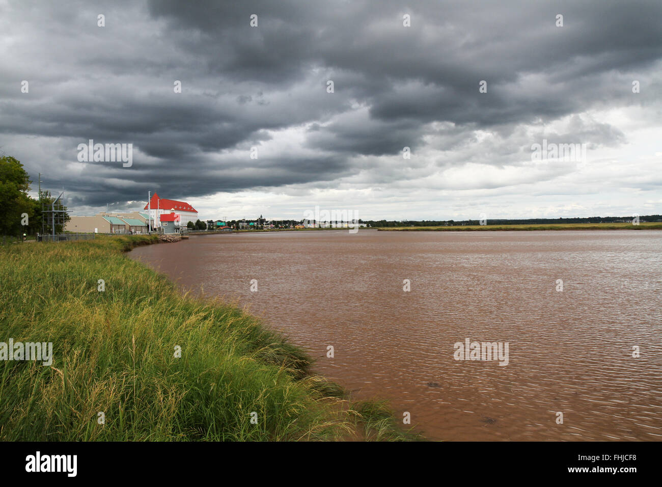 Petitcodiac River at High Tide Stock Photo Alamy