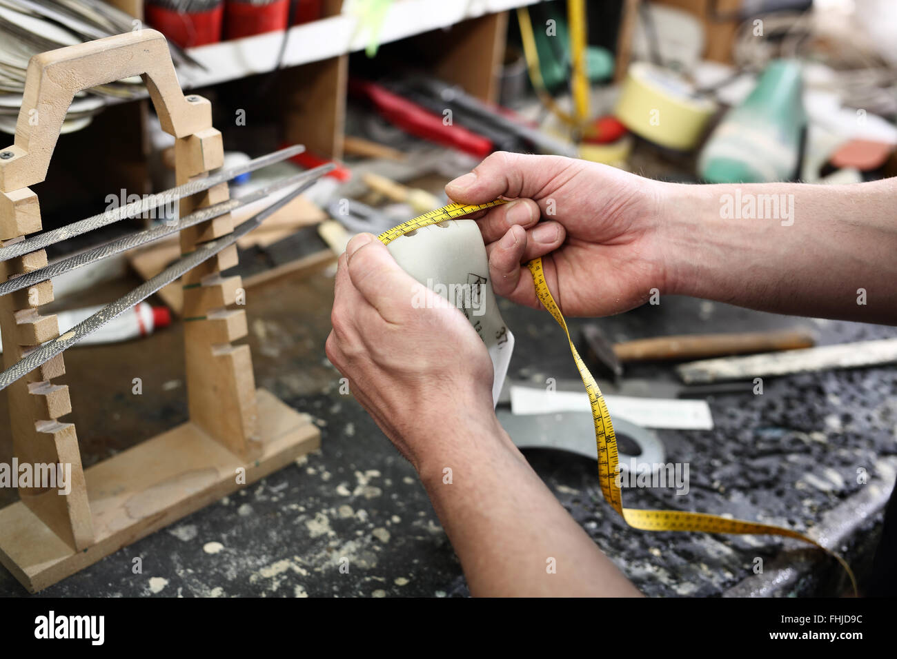Laboratory shoemaker. Stool shoemaker, shoemaker's accessories