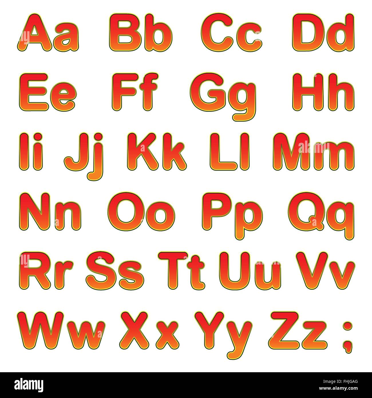 Alphabet red letters on a white background Stock Vector Image & Art - Alamy