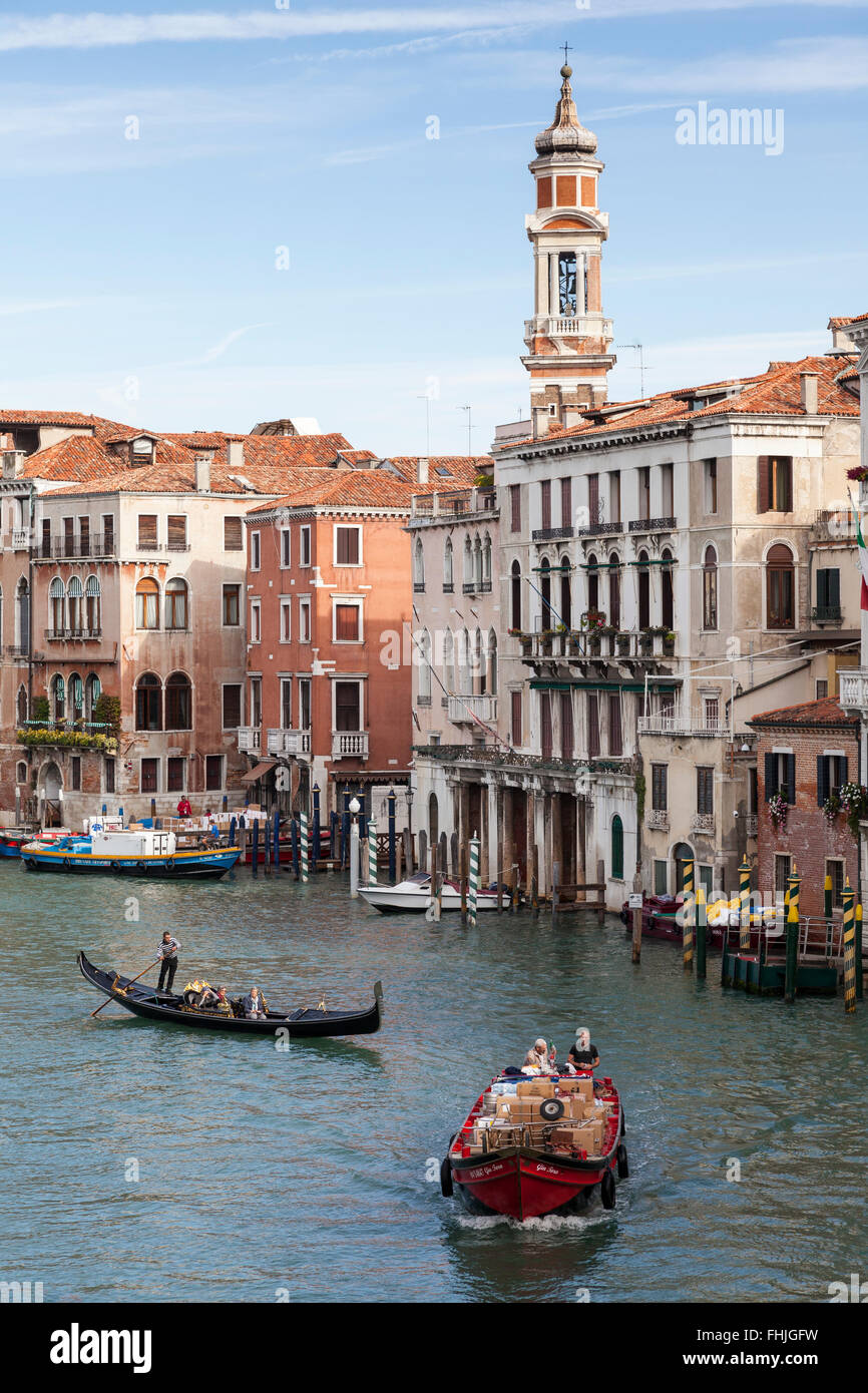 The Grand Canal, Venice viewed from the Rialto Bridge Stock Photo - Alamy