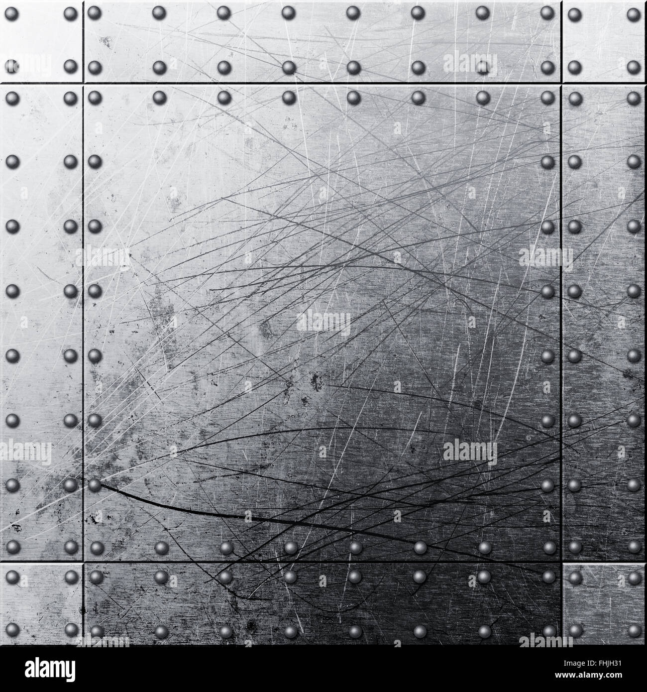 Grunge metal plates with rivets background Stock Photo - Alamy
