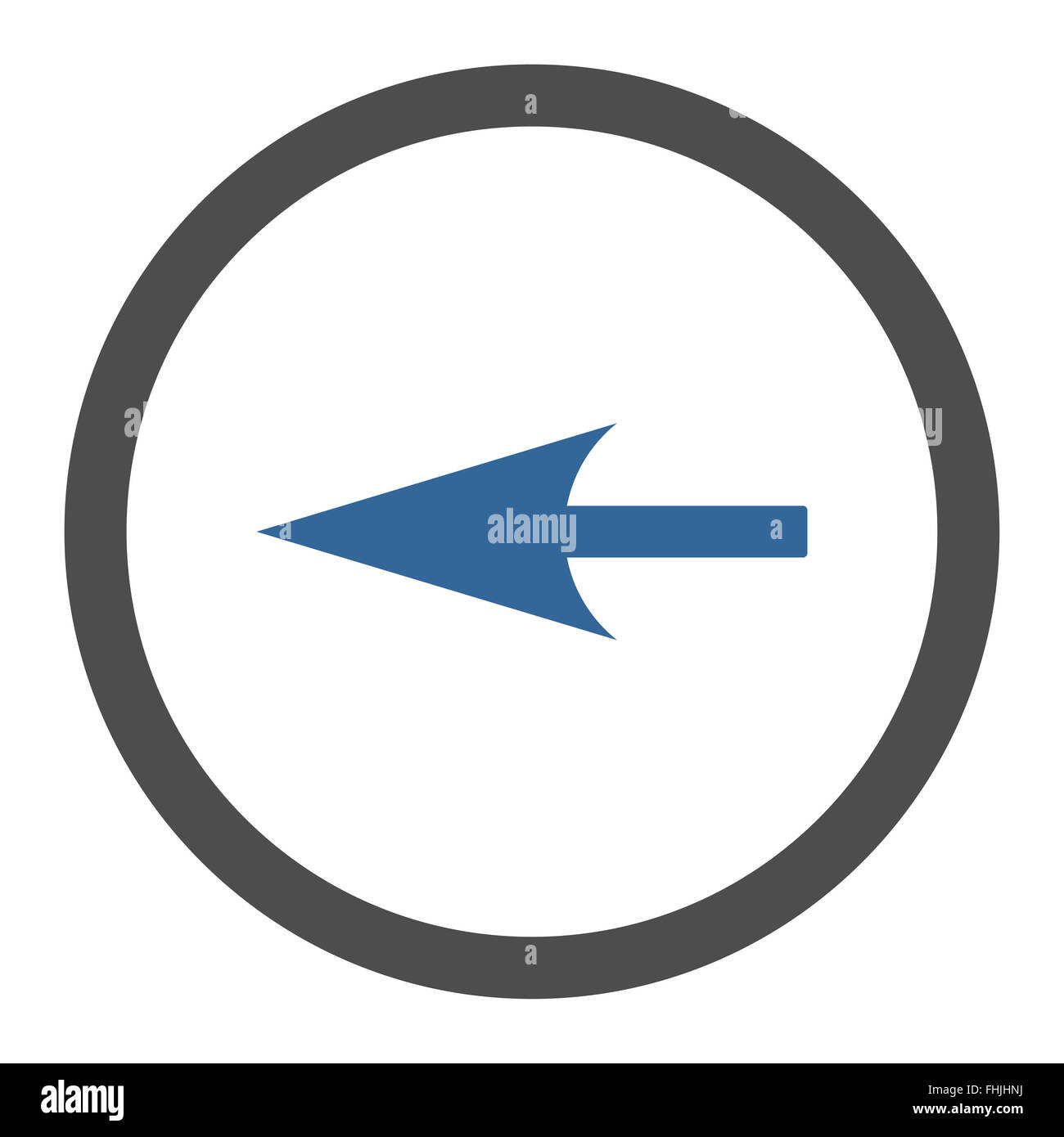 Sharp Left Arrow flat cobalt and gray colors rounded raster icon Stock ...