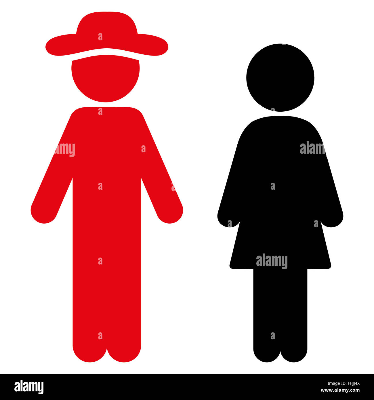 Fellow And Lady Icon Stock Photo - Alamy
