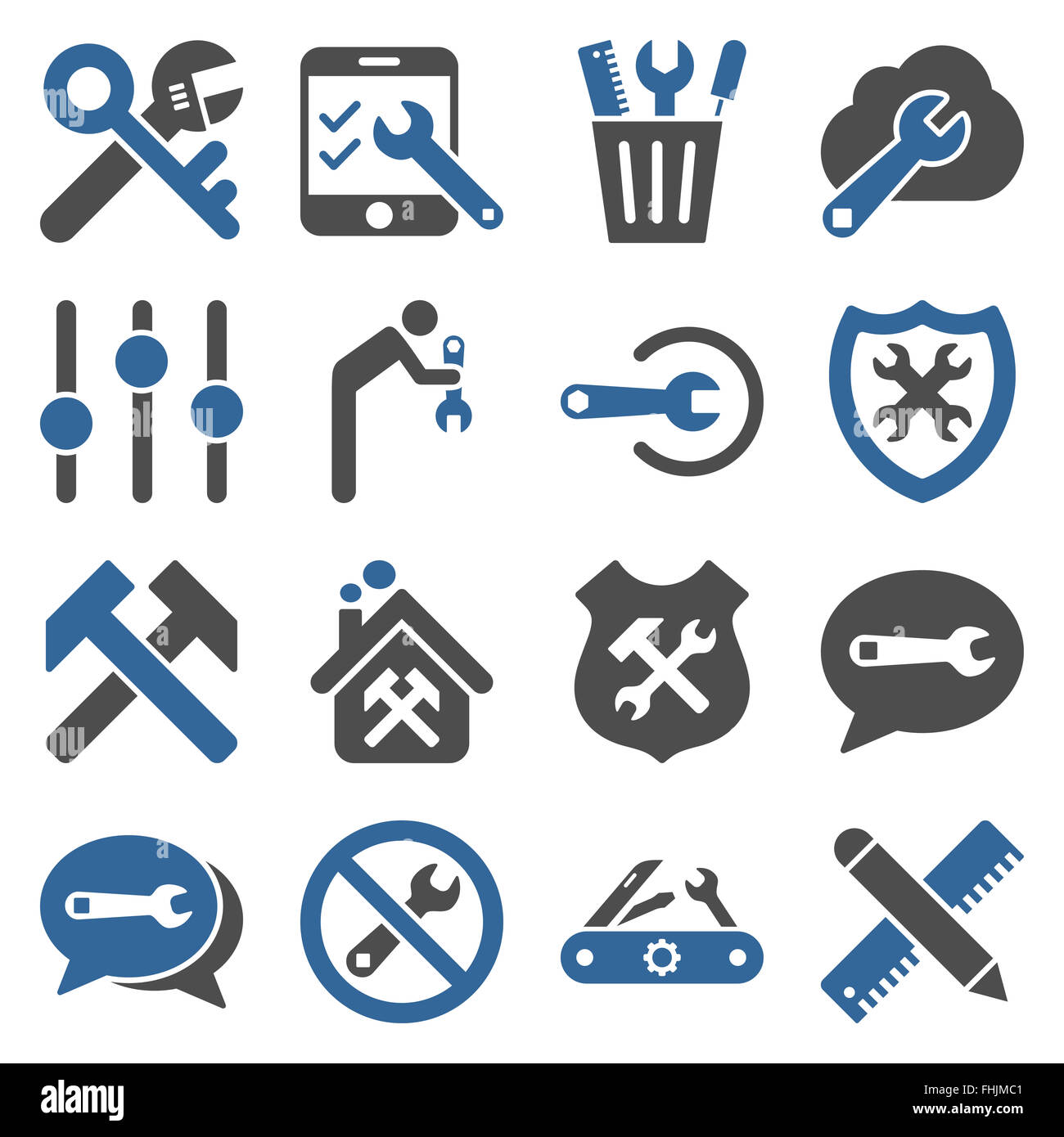 Options and service tools icon set Stock Photo - Alamy