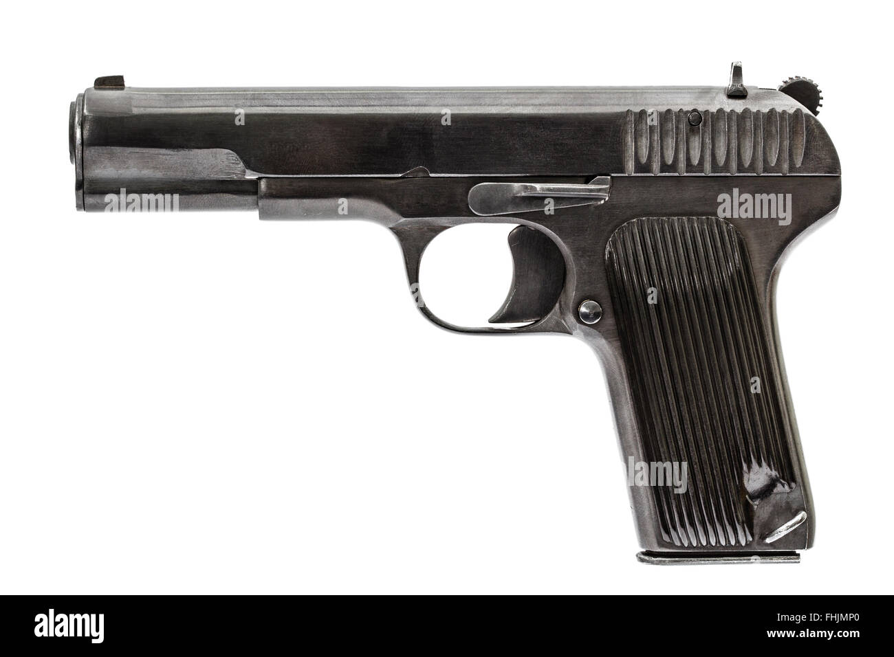 Automatic pistol, isolated on white background Stock Photo - Alamy
