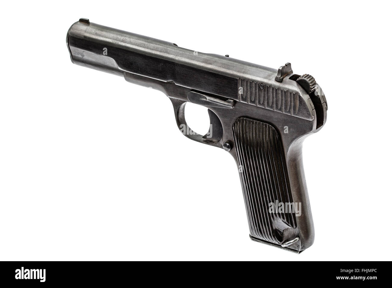 Automatic pistol, isolated on white background Stock Photo - Alamy
