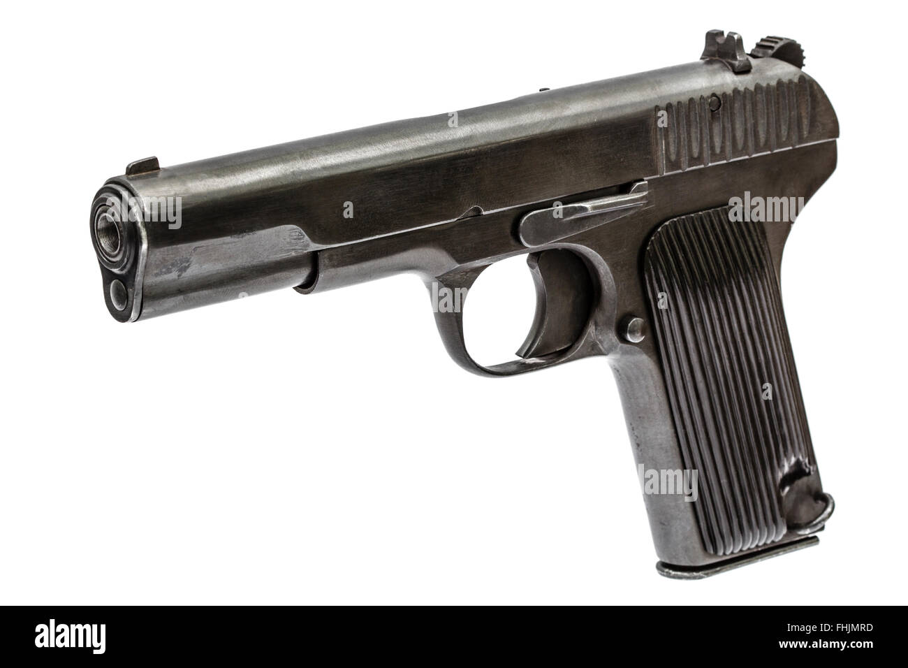 Automatic pistol, isolated on white background Stock Photo - Alamy