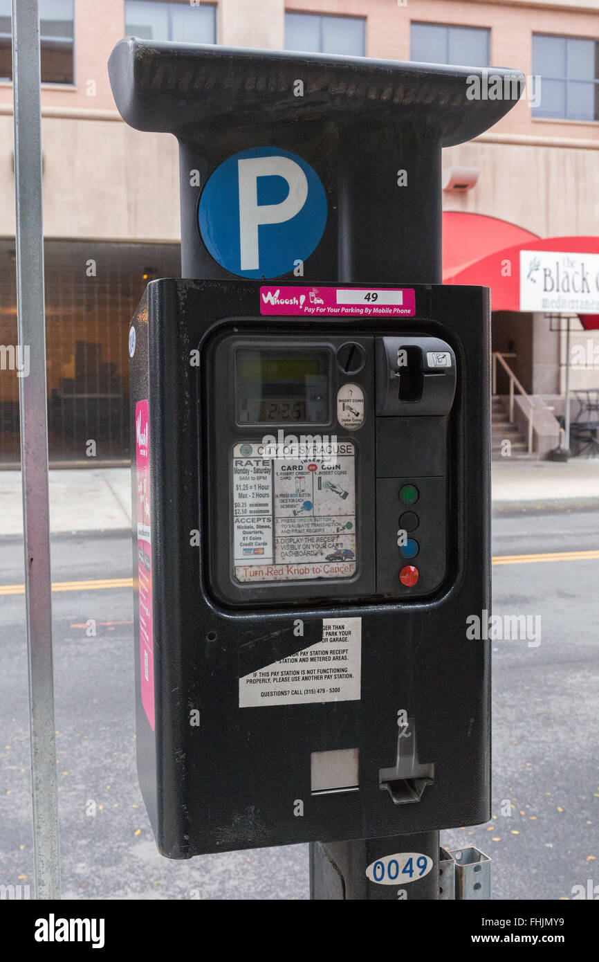City of Syracuse parking meter Stock Photo Alamy