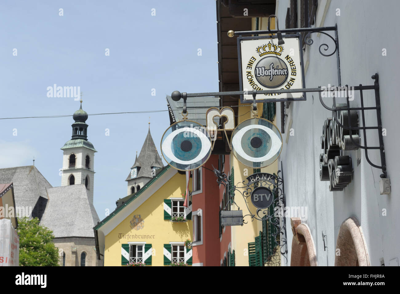 Kitzbühel town center. Austria. Europe Stock Photo