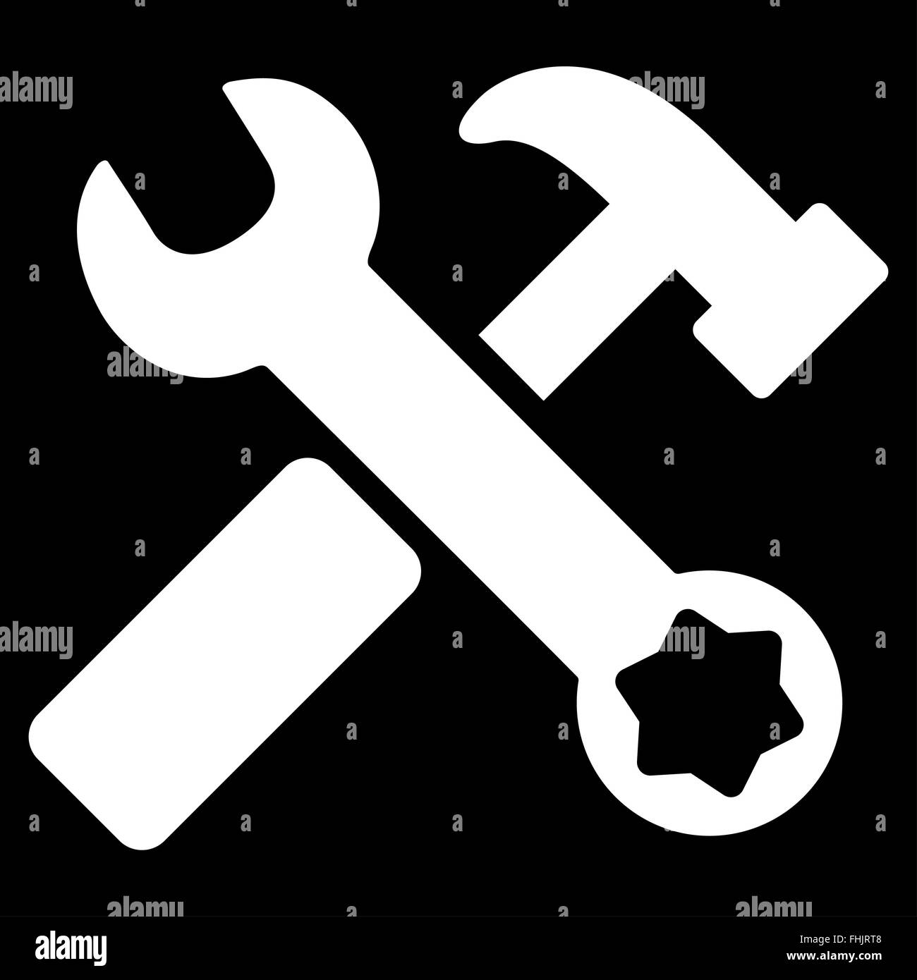 Hammer And Wrench Icon Stock Photo Alamy
