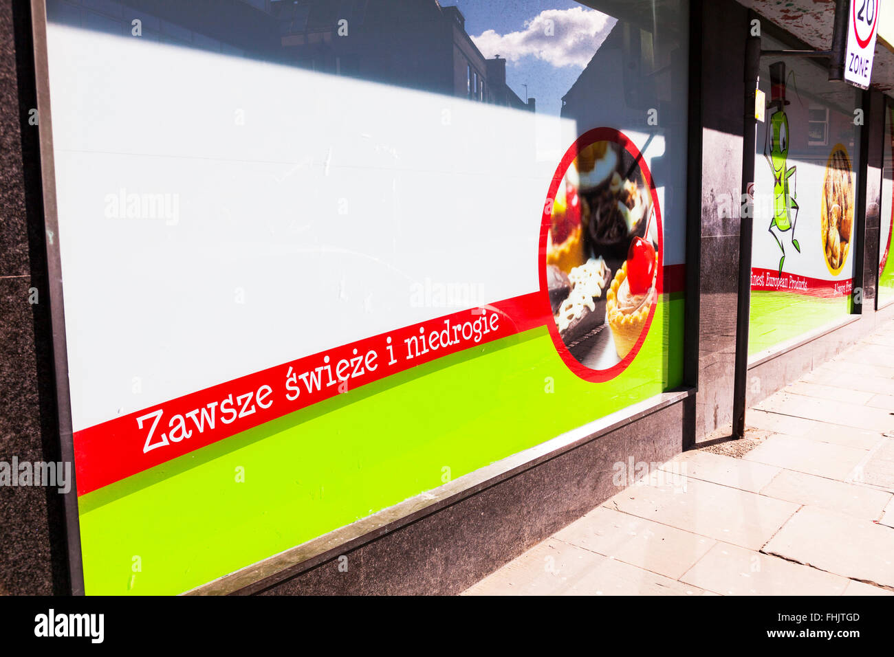 Boston Lincolnshire Polish shop store sign exterior outside UK England Stock Photo
