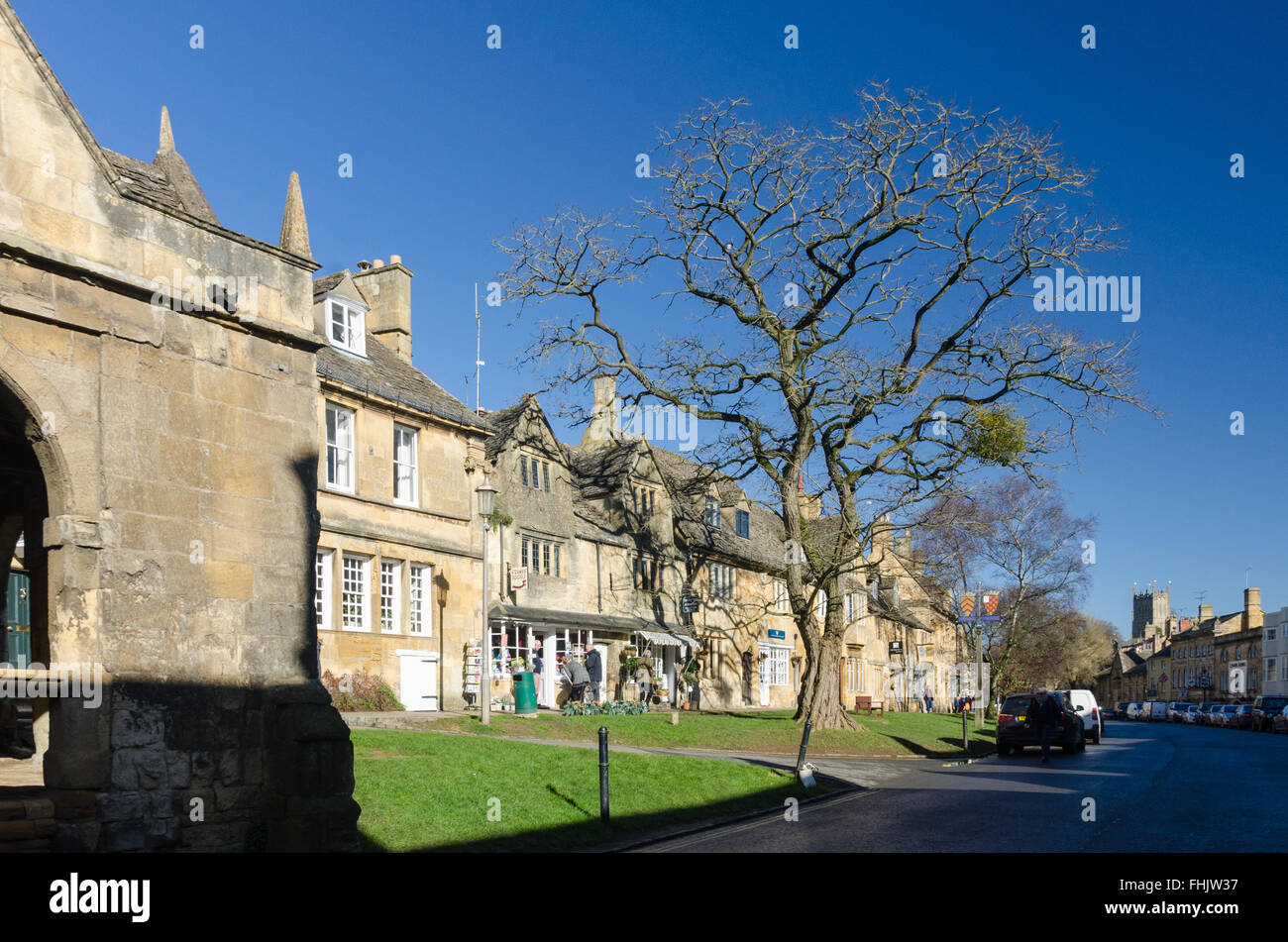 Chipping Campden High Street in the Cotswolds, Stock Photo