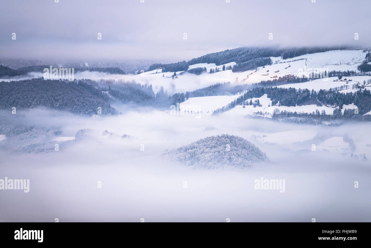 Austria, winter landscape near Hallein Stock Photo