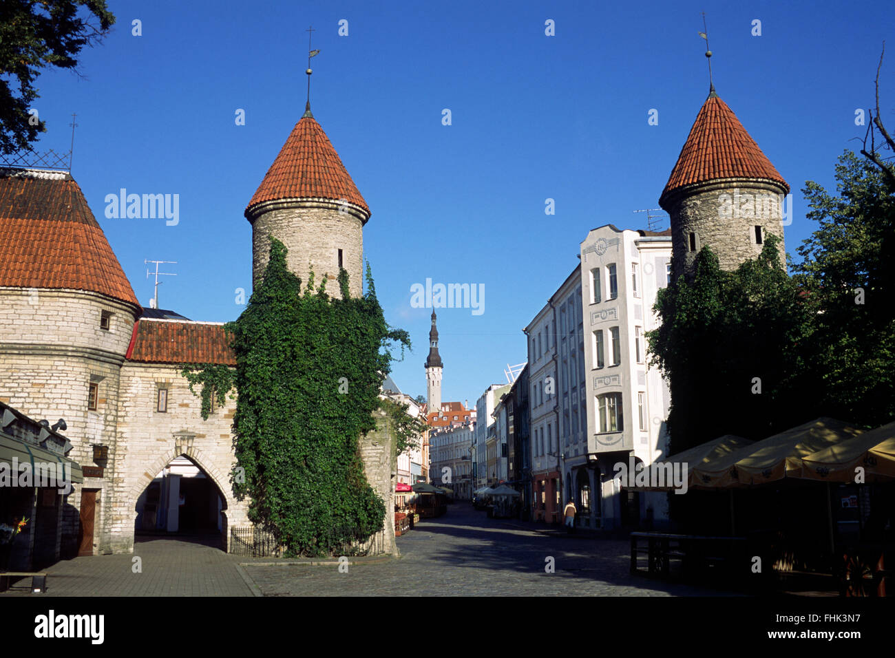Estonia, Tallinn, old town, Viru gate Stock Photo