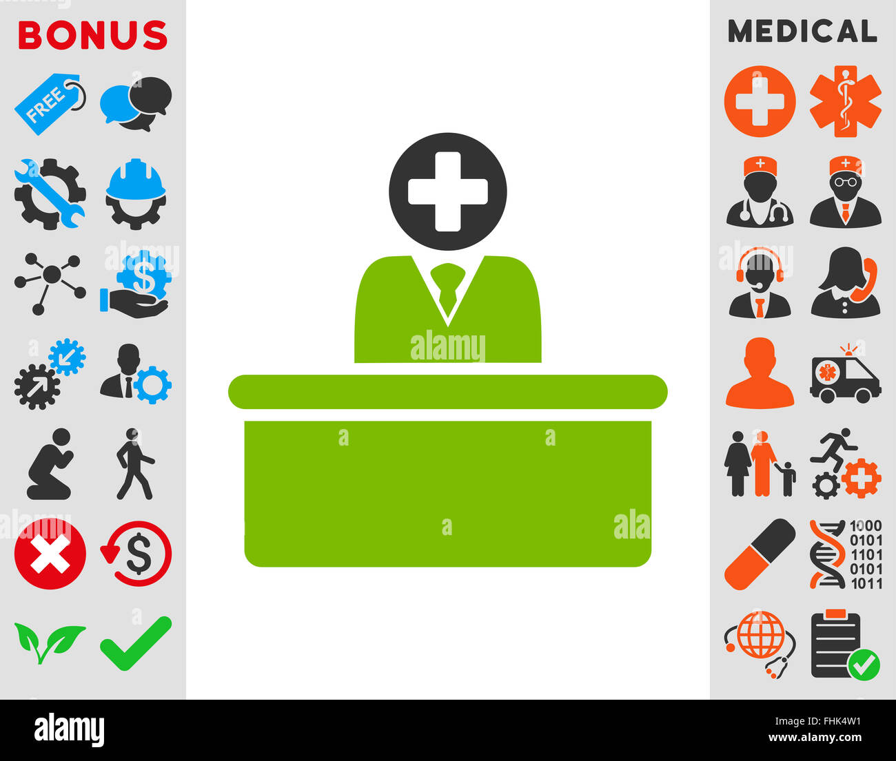 Medical Bureaucrat Icon Stock Photo - Alamy