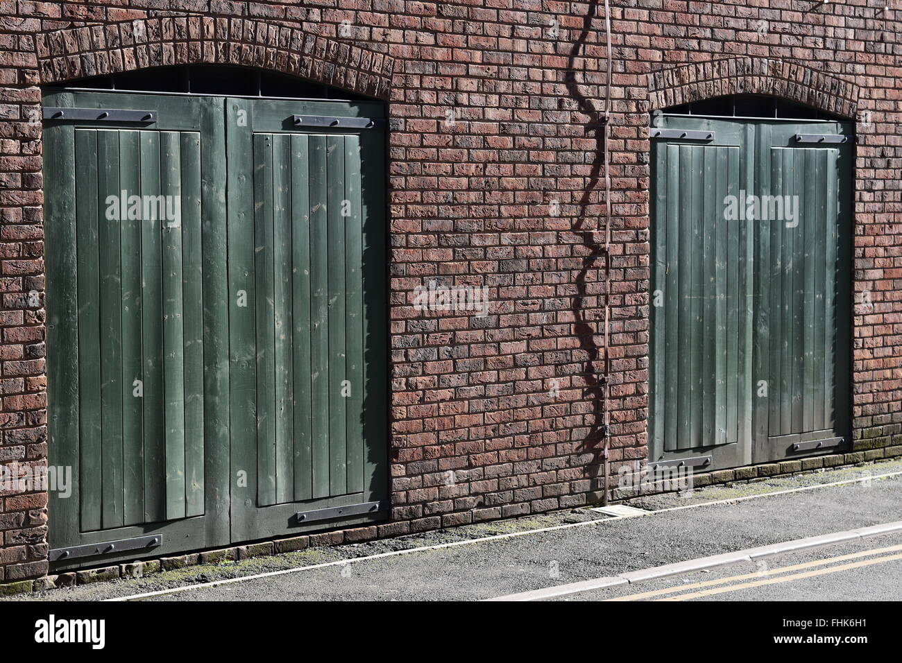 Doors, Steam Mill Street in Chester, near the Chester canal Stock Photo