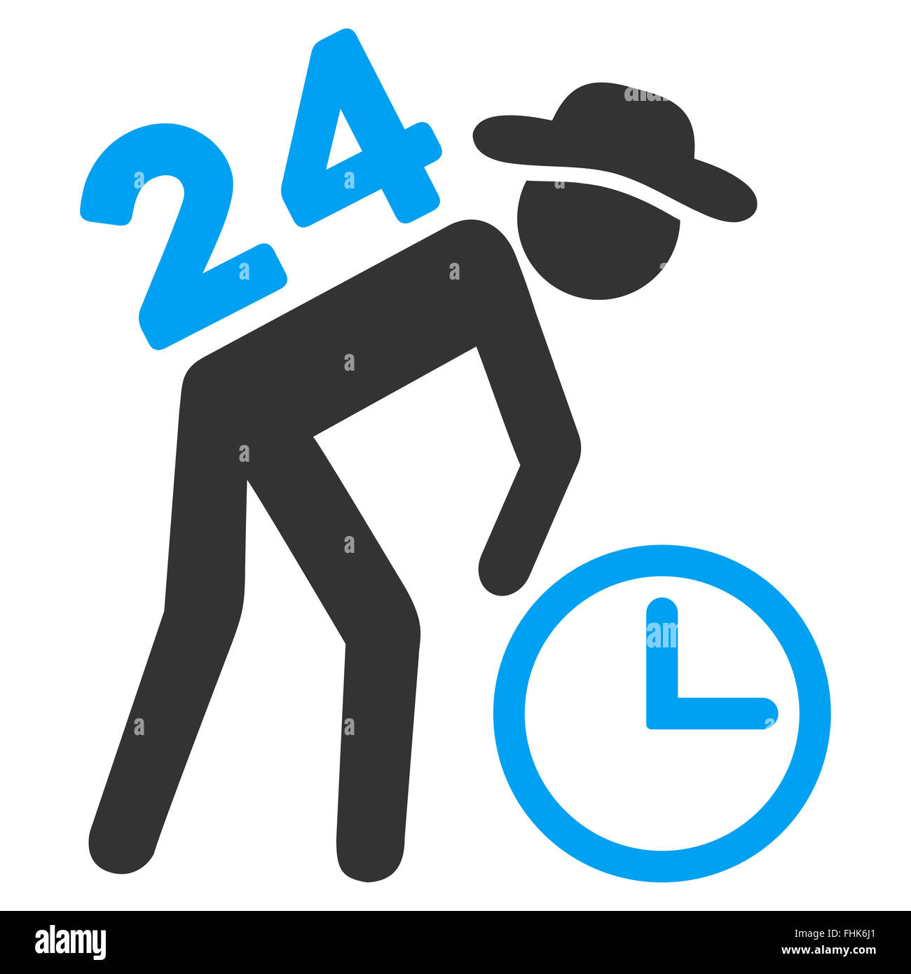 Around The Clock Work Icon Stock Photo Alamy
