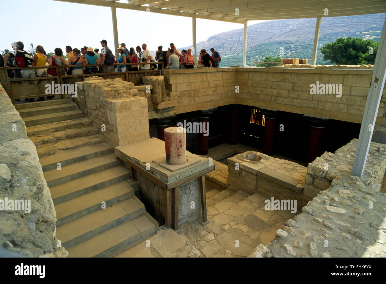 Greece, Crete, Knossos, Minoan Palace Stock Photo