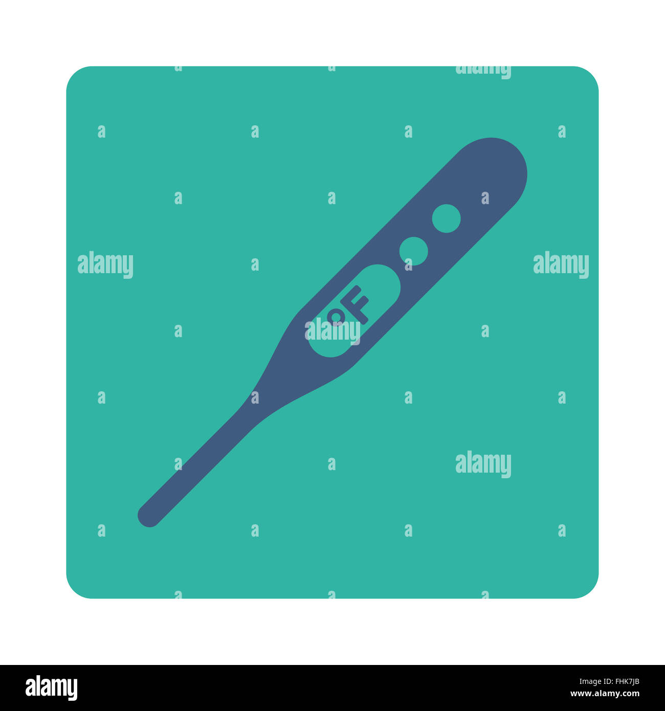 Fahrenheit Thermometer Rounded Square Button Stock Photo - Alamy
