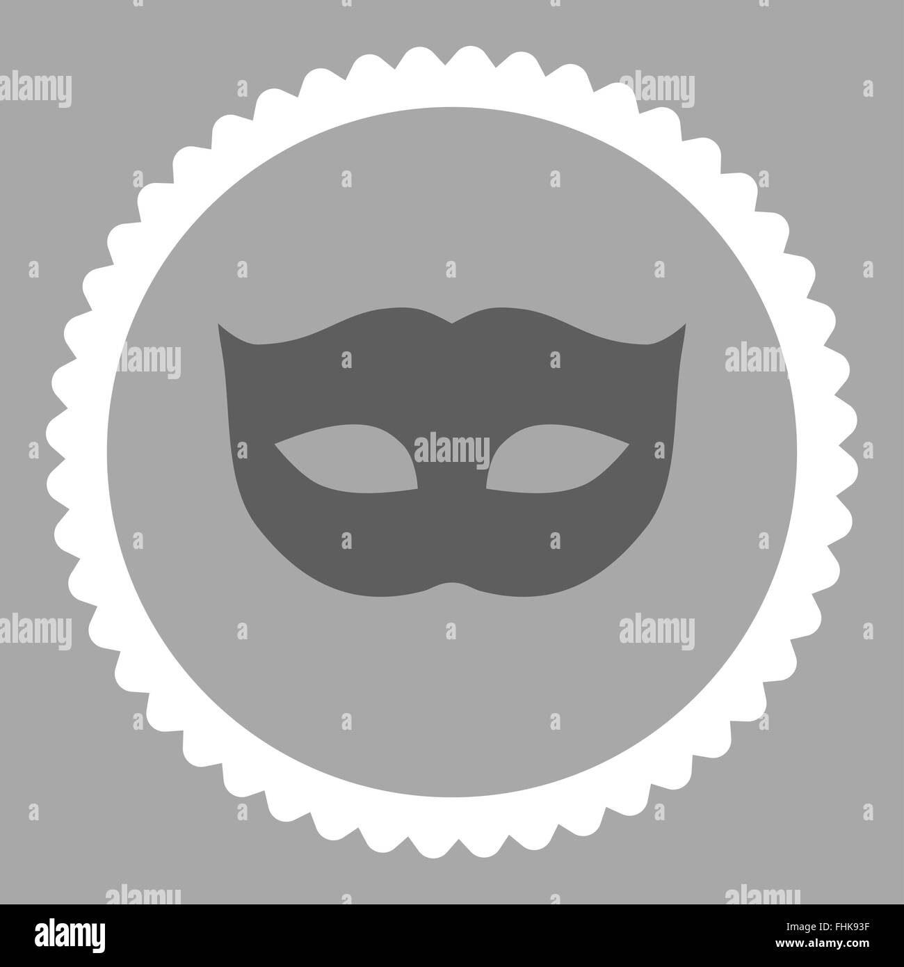 Privacy Mask flat dark gray and white colors round stamp icon Stock ...