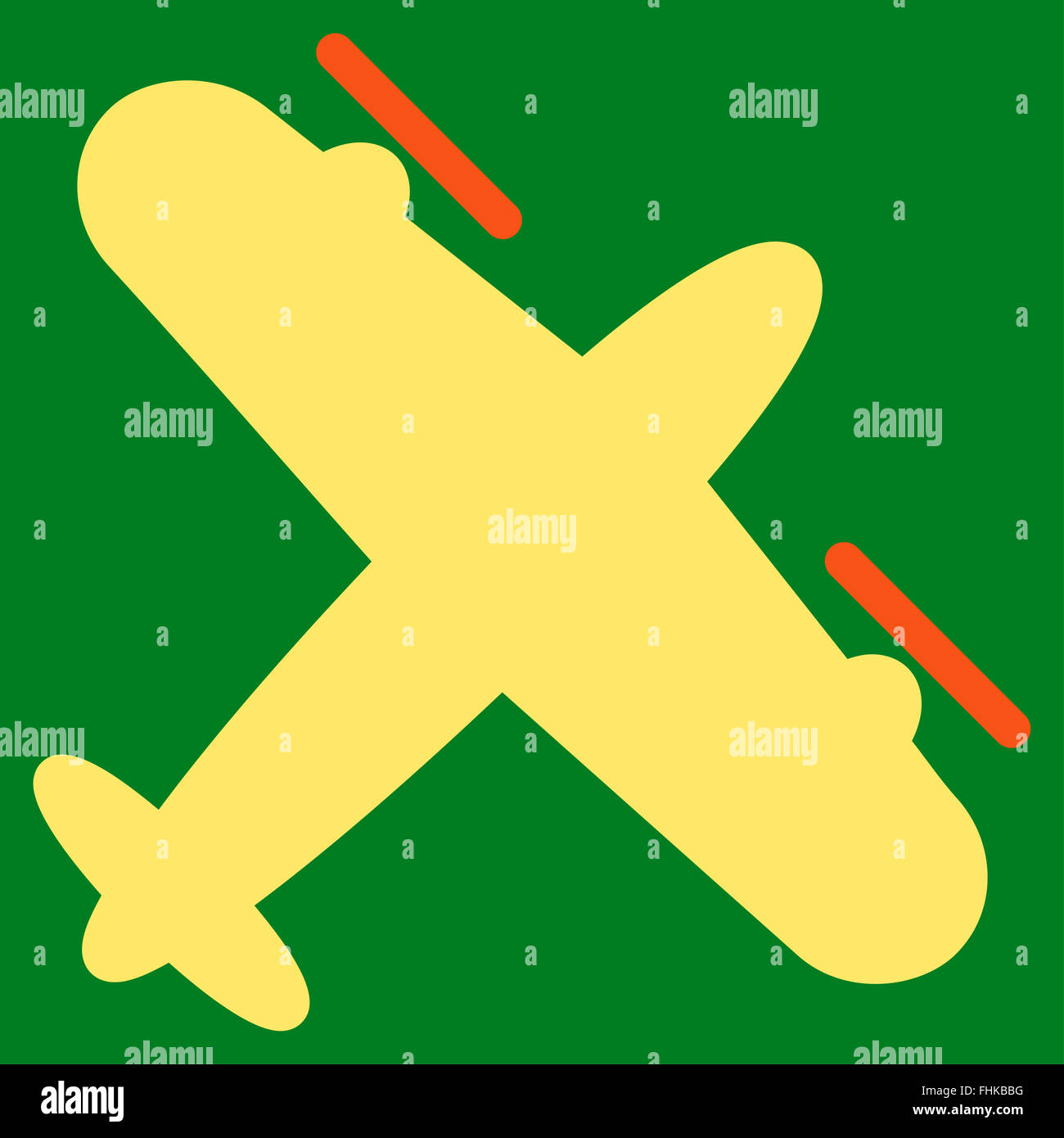 Propeller Aircraft Flat Icon Stock Photo - Alamy