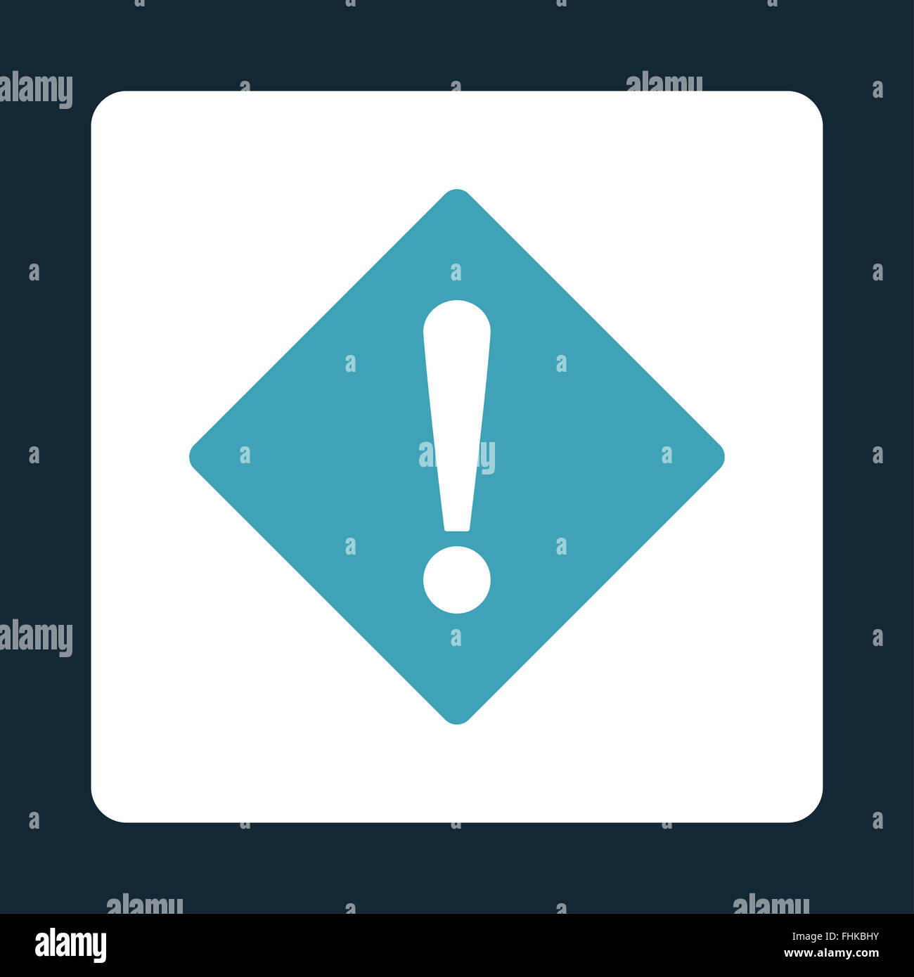 Error flat blue and white colors rounded button Stock Photo - Alamy