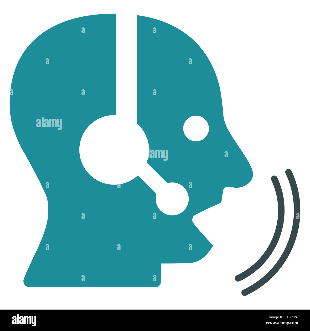 Operator Speech Flat Icon Stock Photo - Alamy