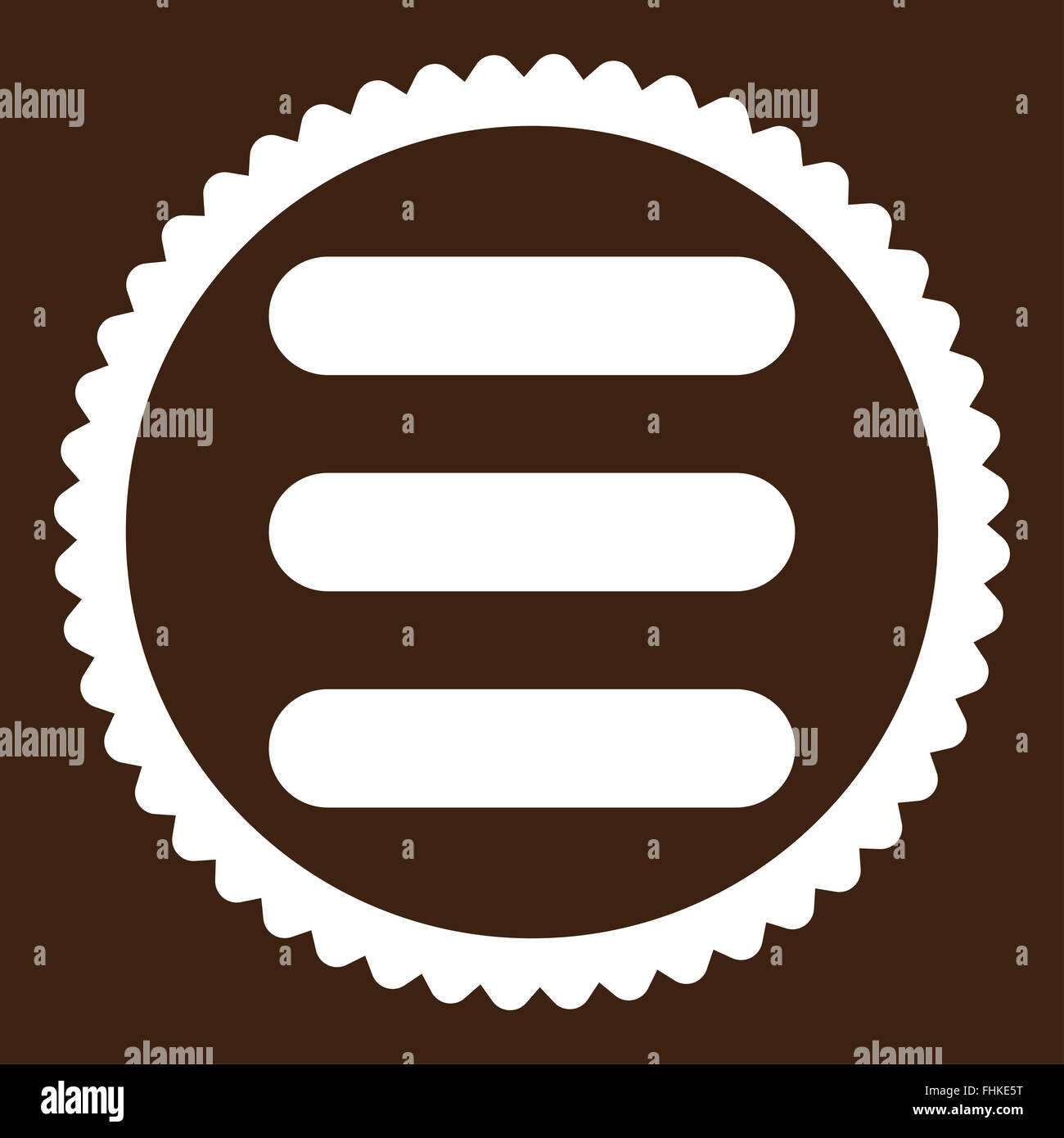 Stack flat white color round stamp icon Stock Photo - Alamy