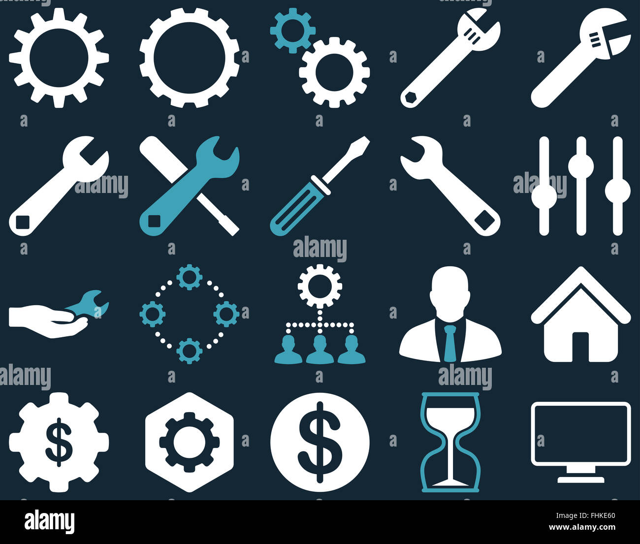 Settings and Tools Icons Stock Photo - Alamy