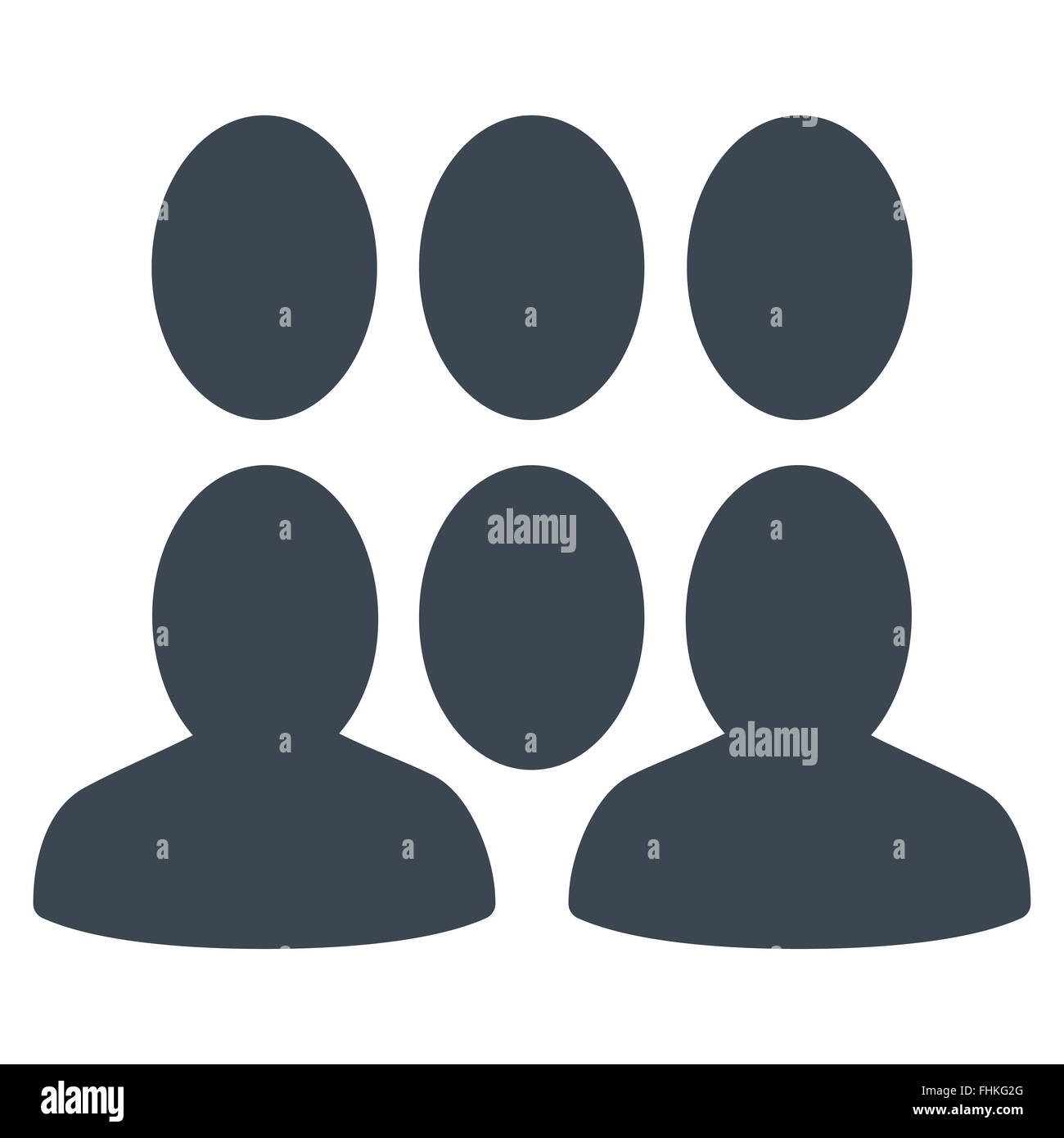 Crowd Flat Icon Stock Photo - Alamy