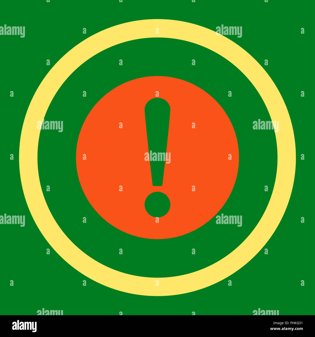 Problem flat orange and yellow colors rounded vector icon Stock Photo ...