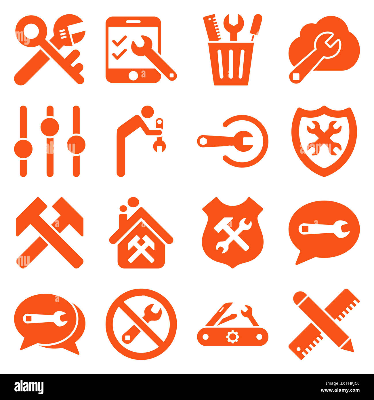Options and service tools icon set Stock Photo - Alamy