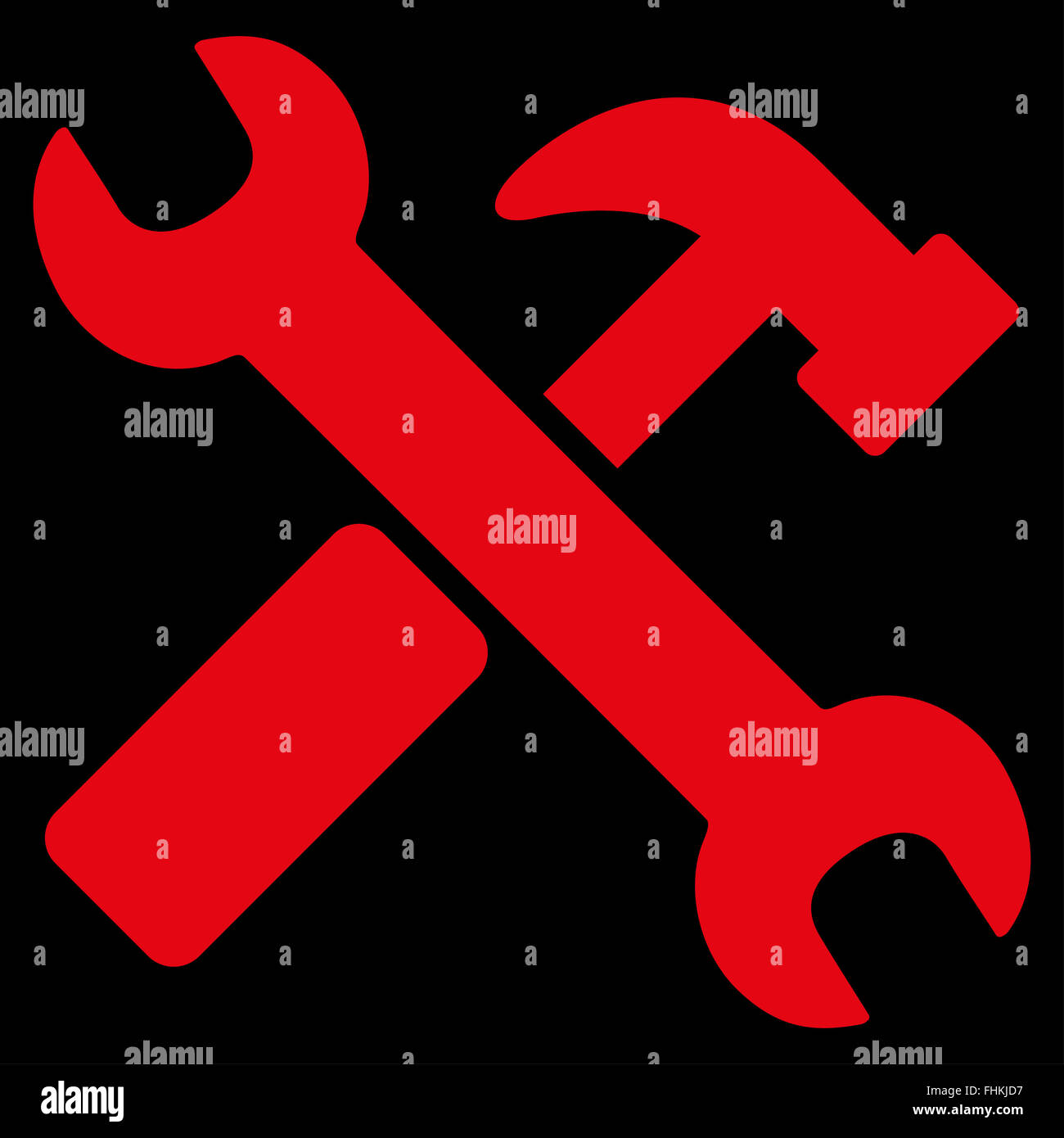 Hammer And Wrench Icon Stock Photo Alamy