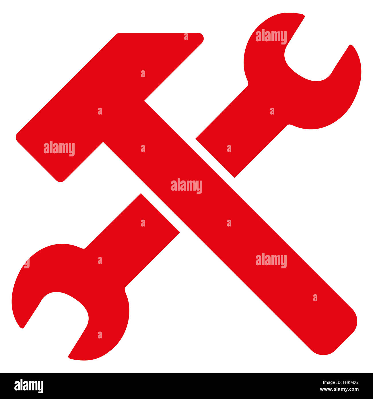 Hammer And Wrench Icon Stock Photo Alamy