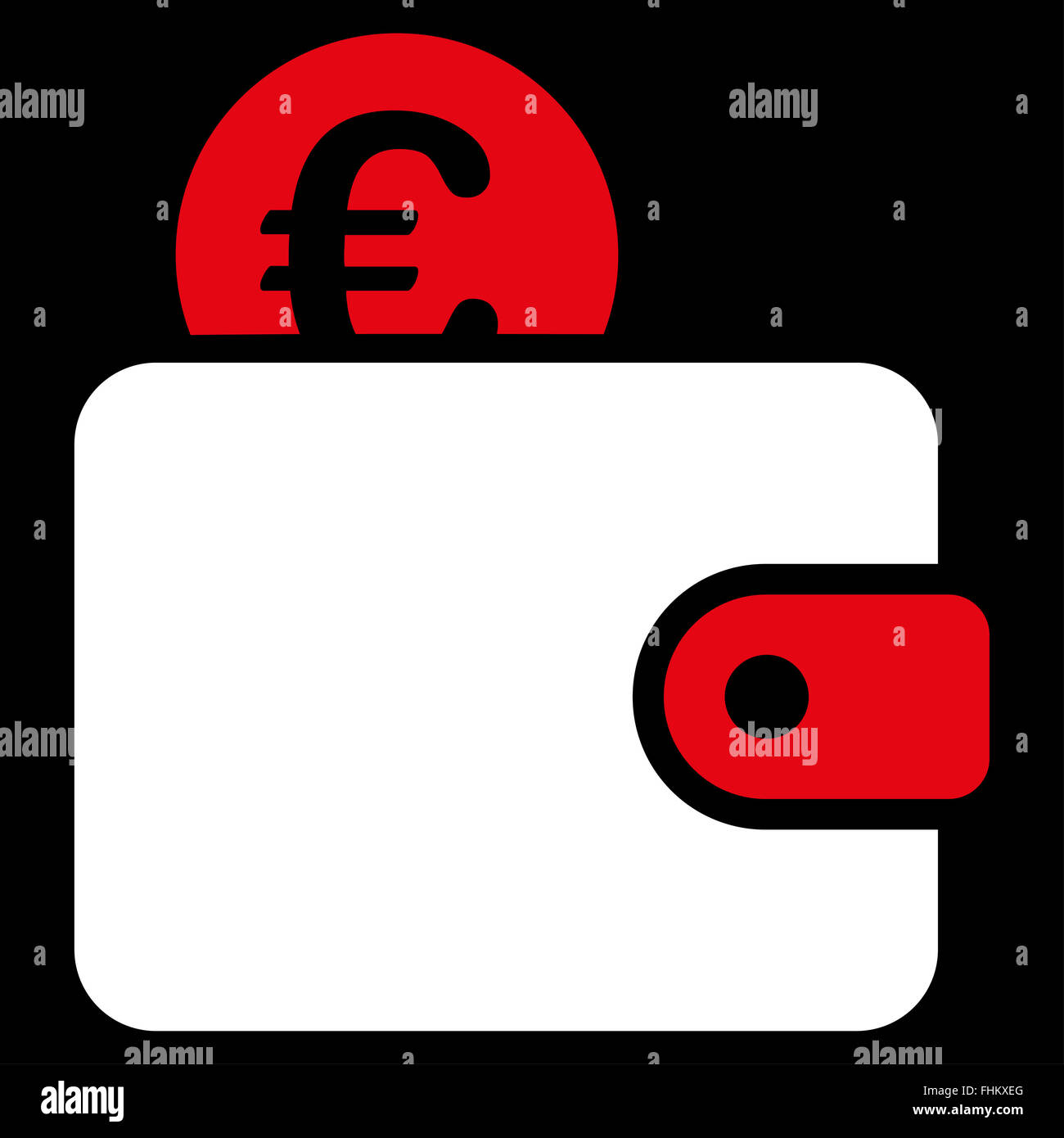 Euro Wallet Icon Stock Photo - Alamy