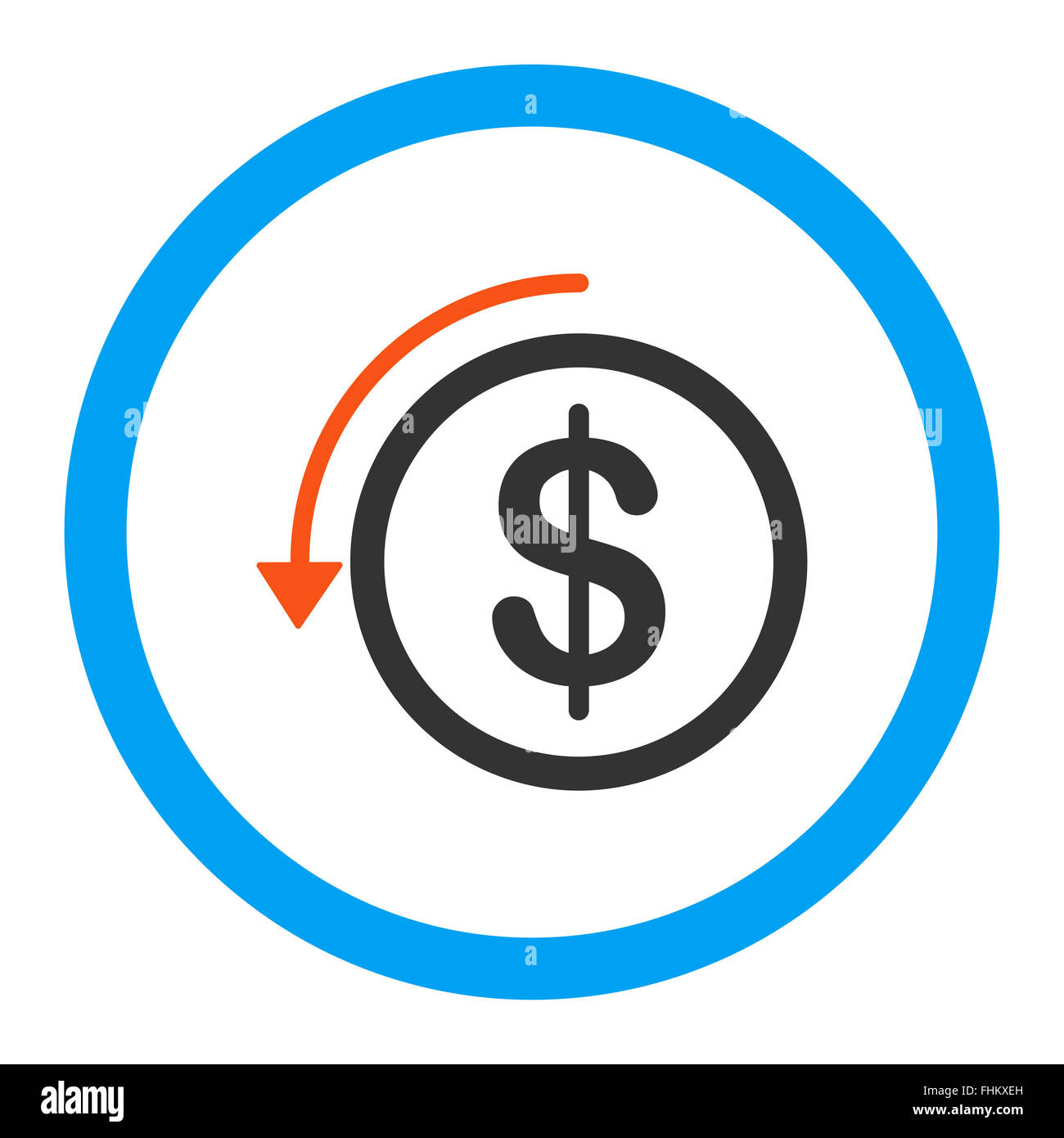 Refund Rounded Vector Icon Stock Photo - Alamy