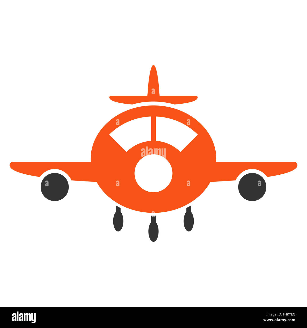 Aircraft Flat Icon Stock Photo - Alamy
