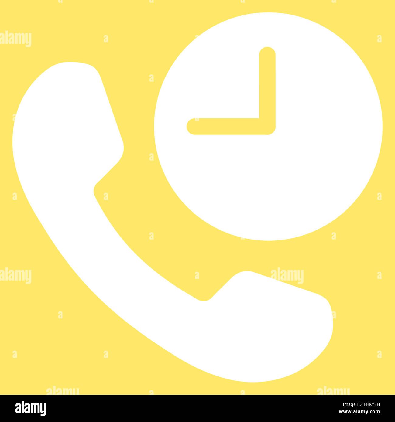 Phone Time Icon Stock Photo - Alamy