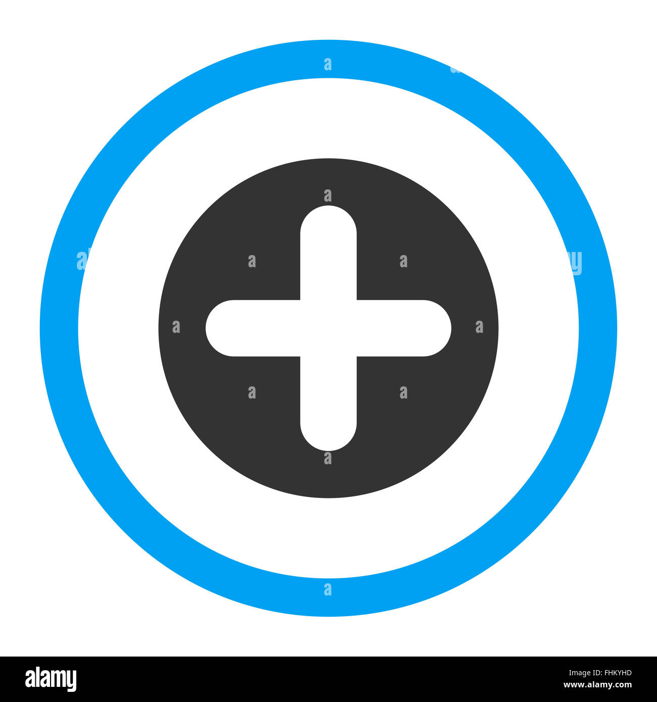 Create flat blue and gray colors rounded vector icon Stock Photo - Alamy