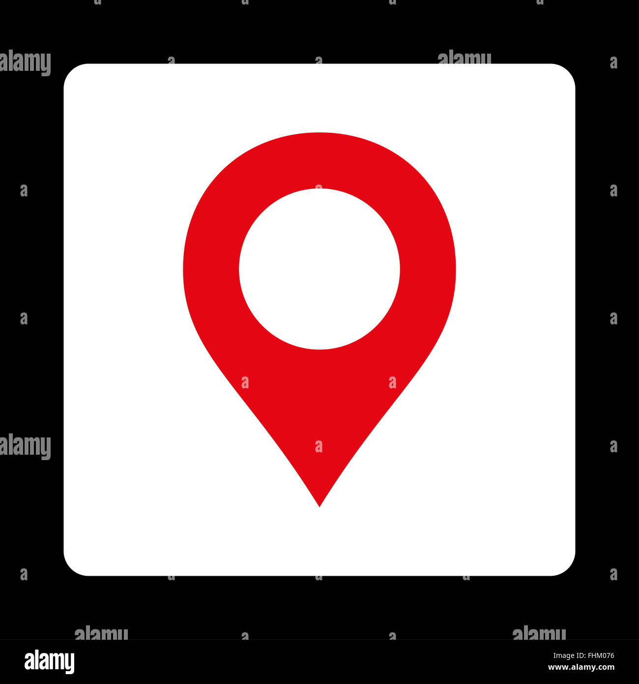 Map Marker flat red and white colors rounded button Stock Photo - Alamy